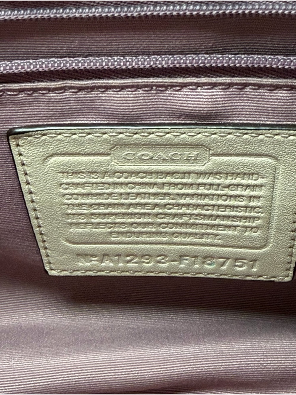Coach Metallic Silver Leather Tote with Buckle Accent F18751 - Picture 6 of 10